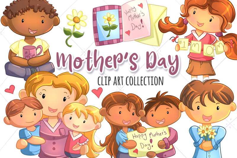 Art Craft For Mother's Day
 Mothers Day Clip Art Collection By Keepin It Kawaii