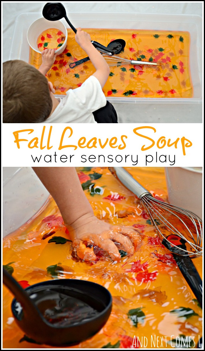 Autumn Activities For Toddlers
 Fall Leaves Soup Water Sensory Play