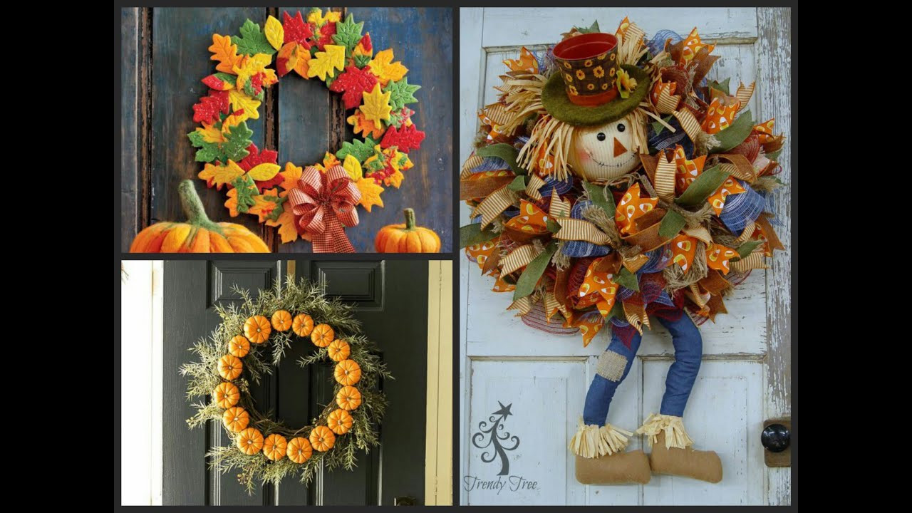 Autumn Decorations Diy
 Fall Wreath DIY Inspiration Fall Decorating Ideas