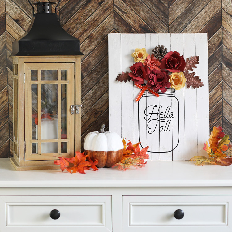 Autumn Decorations Diy
 DIY Fall Decor Mason Jar Sign thecraftpatchblog