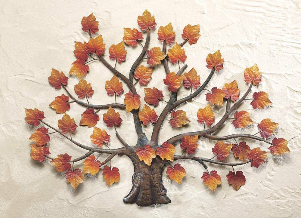 Autumn Wall Decor
 Lovely Fall Autumn Maple Tree with Colorful Leaves Wall