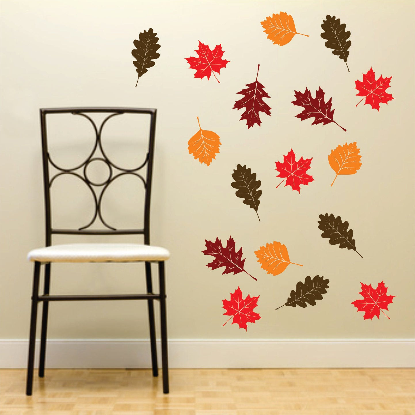 Autumn Wall Decor
 Fall Leaf Wall Decals Set of 20 autumn leaves Vinyl Rub