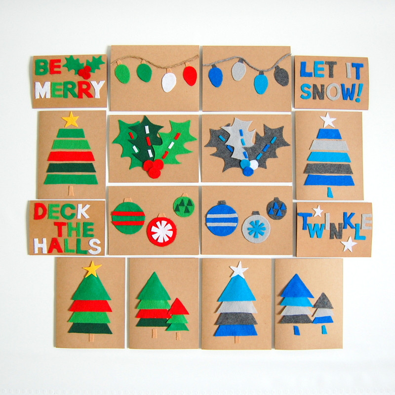 Christmas Card Crafts
 DIY Felt Christmas Cards northstory