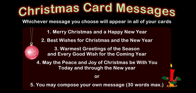 Christmas Card Message Ideas
 Christmas Card Messages Verses and Sayings