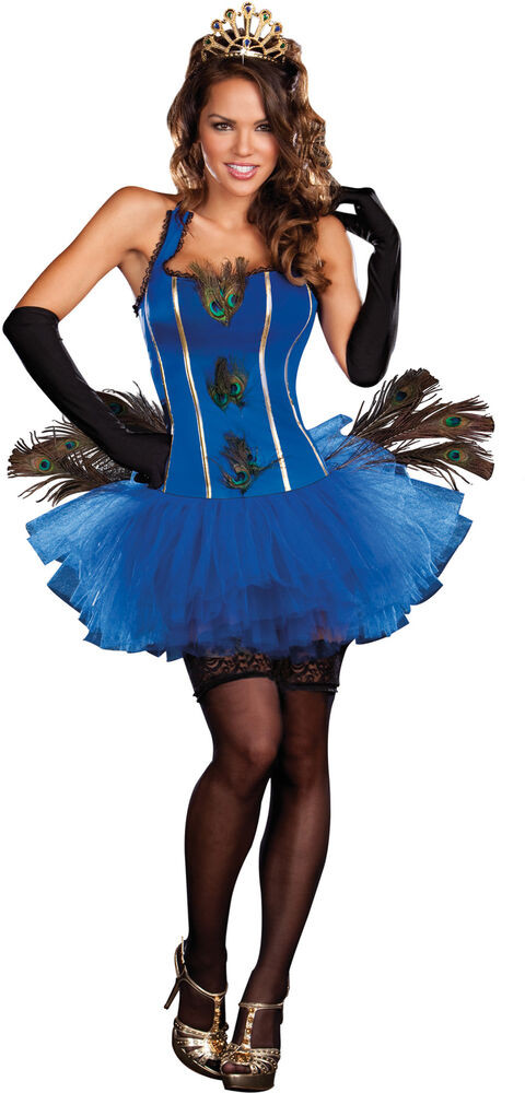 Corset Halloween Costumes Ideas
 ROYAL PEACOCK ADULT WOMENS COSTUME Corset y Feathers