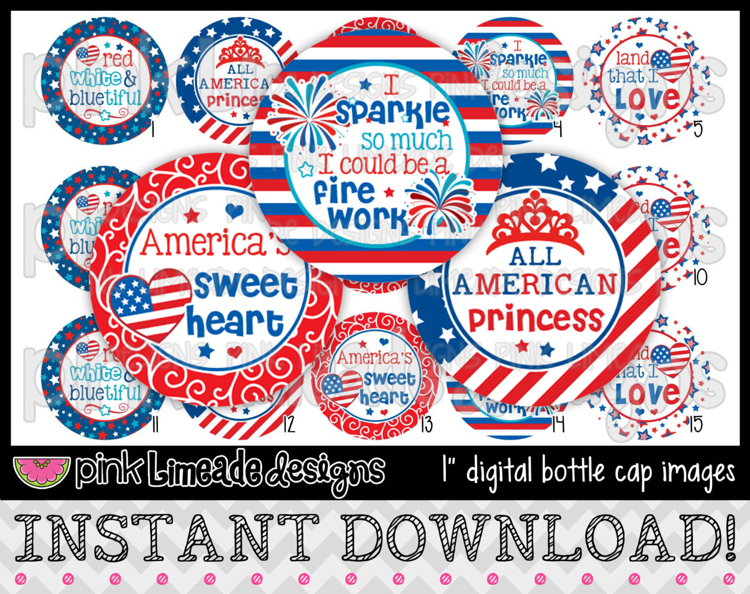 Cute 4th Of July Quotes
 Land That I Love cute 4th of July sayings INSTANT DOWNLOAD