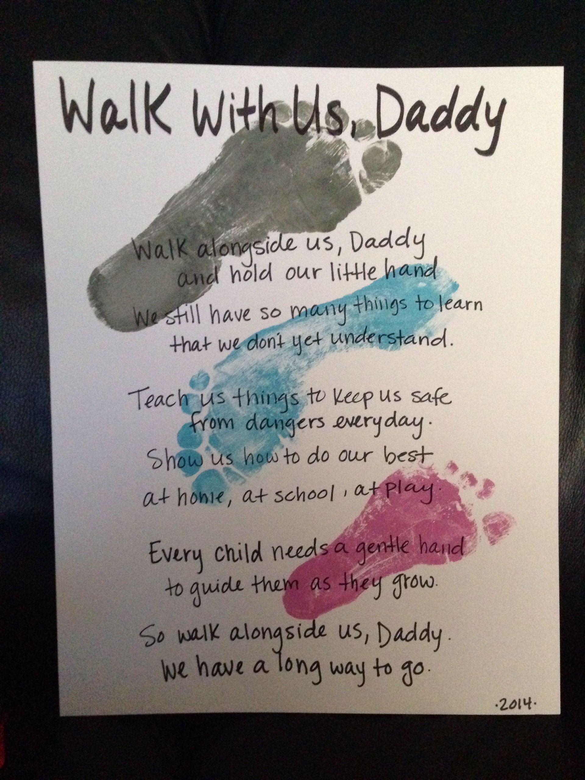 Daddy Daughter Fathers Day Gifts
 DIY Father s Day t idea My three daughters footprints