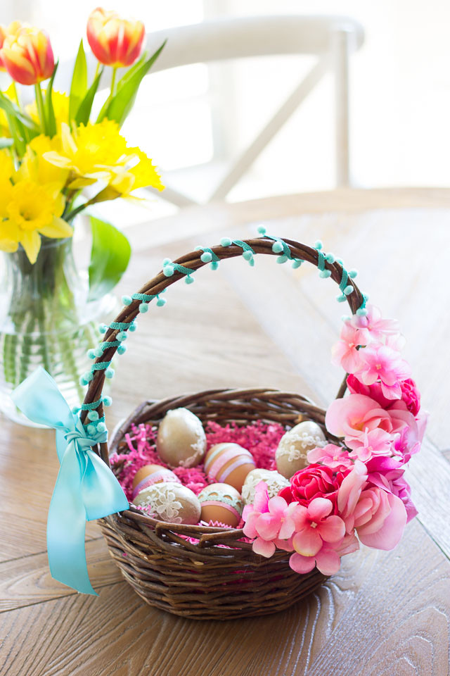 Diy Easter Baskets
 Thrifty DIY Floral Easter Baskets