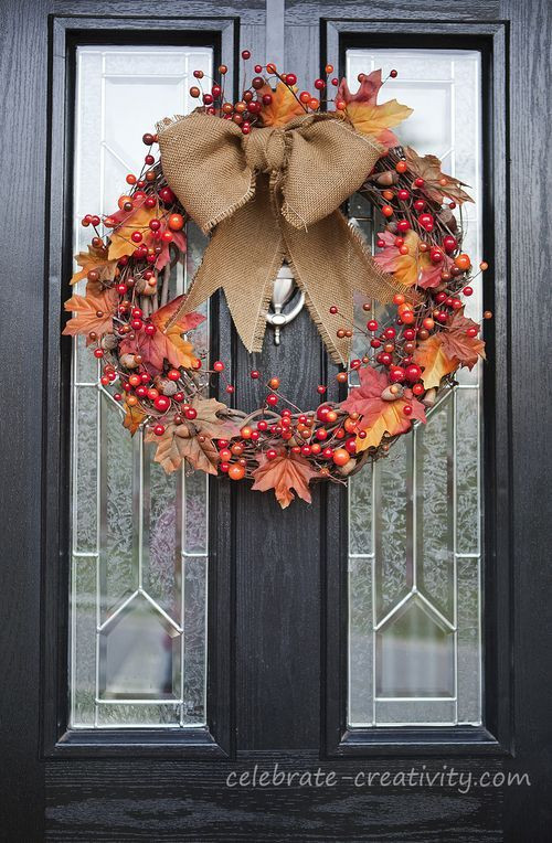 Diy Fall Wreaths Front Door
 autumn door decorations