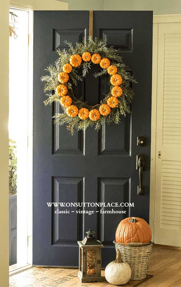 Diy Fall Wreaths Front Door
 21 DIY Fall Door Decorations