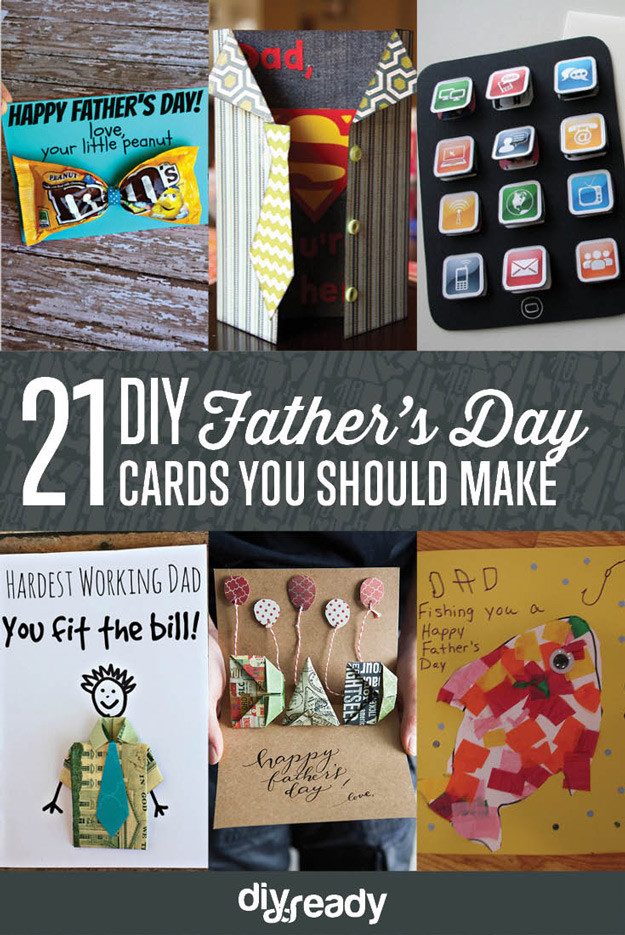Diy Fathers Day Card
 21 DIY Ideas for Father s Day Cards DIY Ready