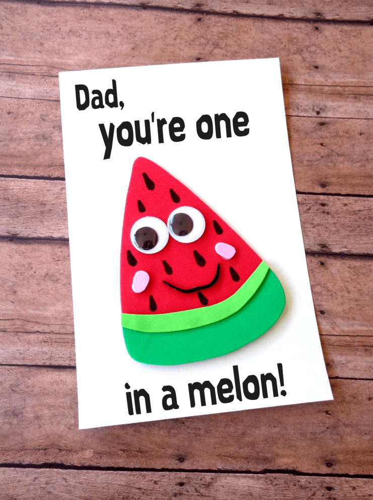 Diy Fathers Day Card
 DIY Father’s Day Watermelon Card with Printable Template