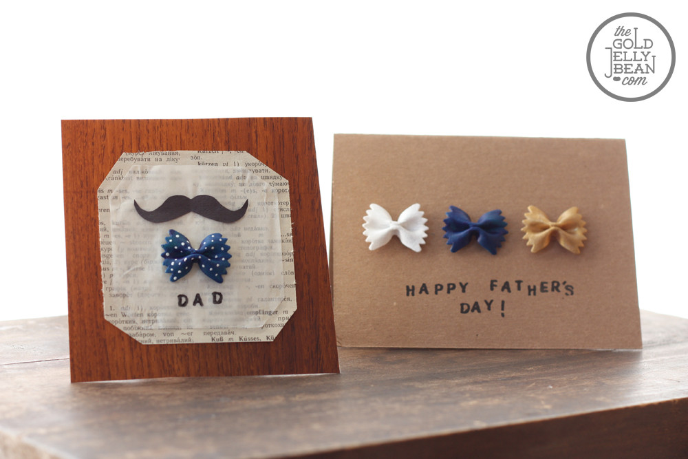 Diy Fathers Day Card
 Bow Tie Pasta Father’s Day Cards