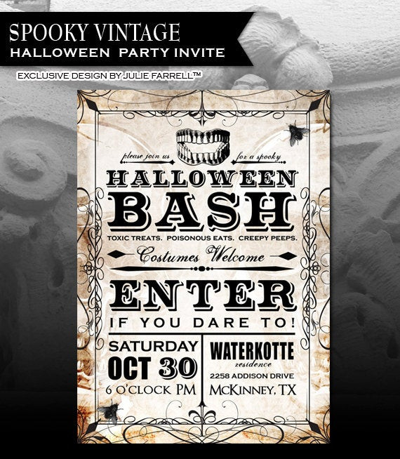Diy Halloween Invitations
 Vintage Halloween Invitation DIY Vintage Paper by