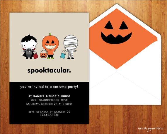 Diy Halloween Invitations
 Items similar to Spooktacular Kids Halloween Party