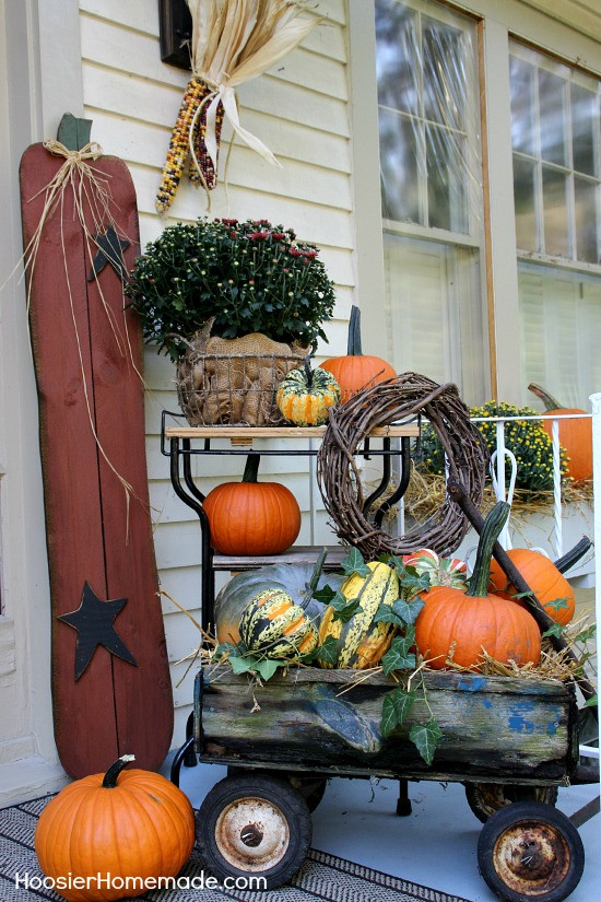 Diy Outdoor Fall Decorations
 Fall Outdoor Decorating Hoosier Homemade