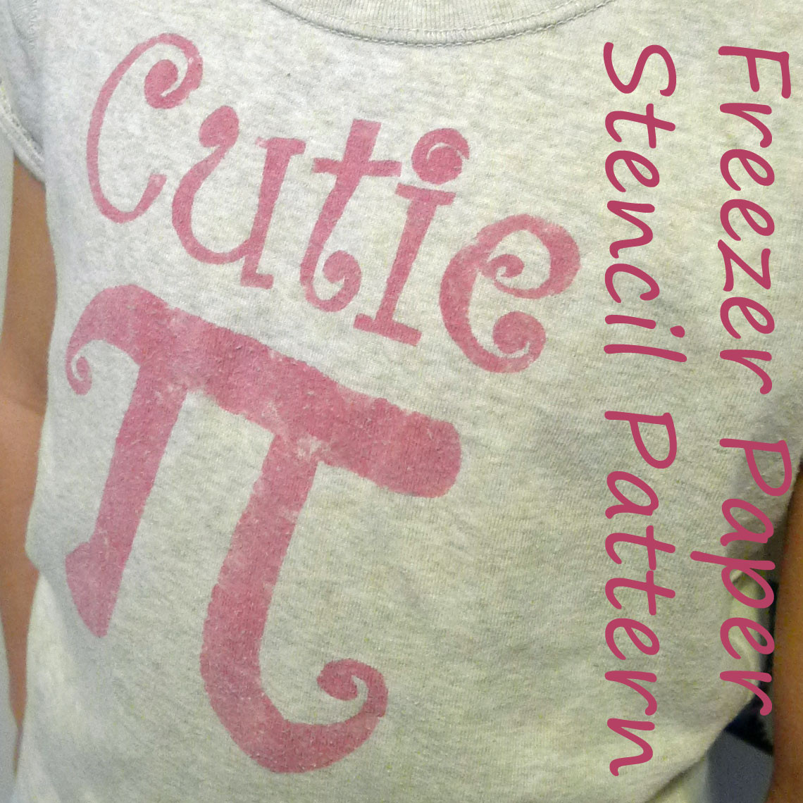 Diy Pi Day Shirts
 Pieces by Polly Cutie Pi Shirt Freezer Paper Stencil