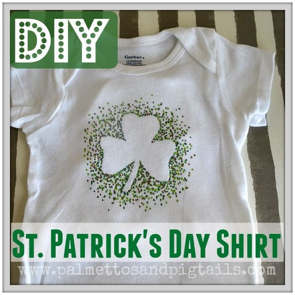 Diy St Patrick's Day Shirt
 All you need is some freezer paper and markers DIY St