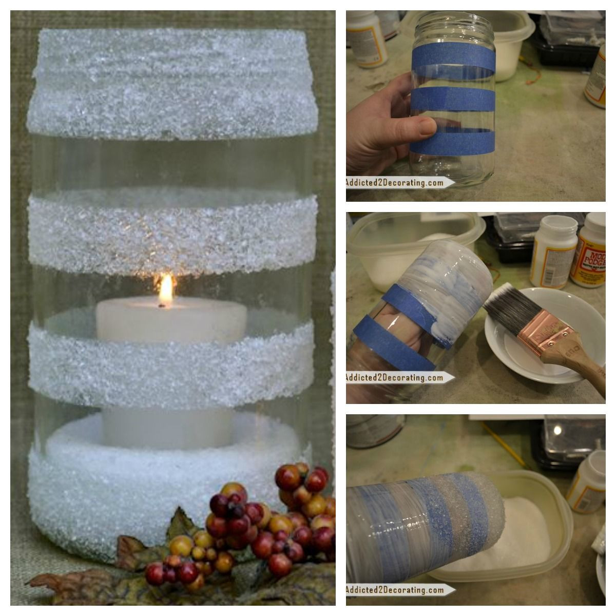Diy Winter
 DIY WInter Snow Candles s and for
