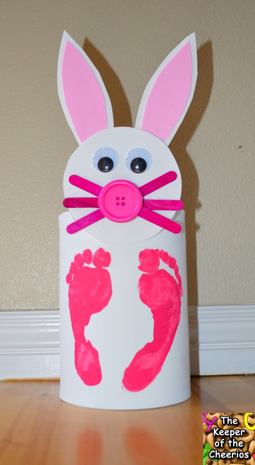 Easter Bunny Craft
 Easter Bunny Coffee Can Foot Print Craft