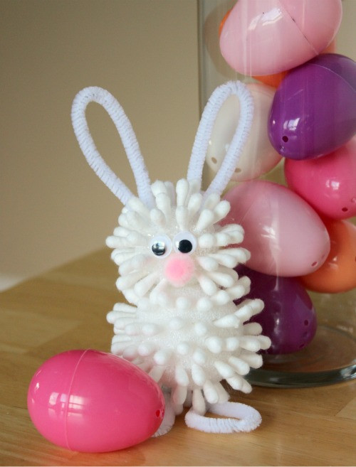 Easter Bunny Craft
 Preschool Crafts for Kids Fuzzy Q tip Easter Bunny Craft