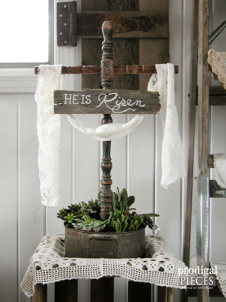 Easter Church Ideas
 Rustic Easter Cross From Reclaimed Objects