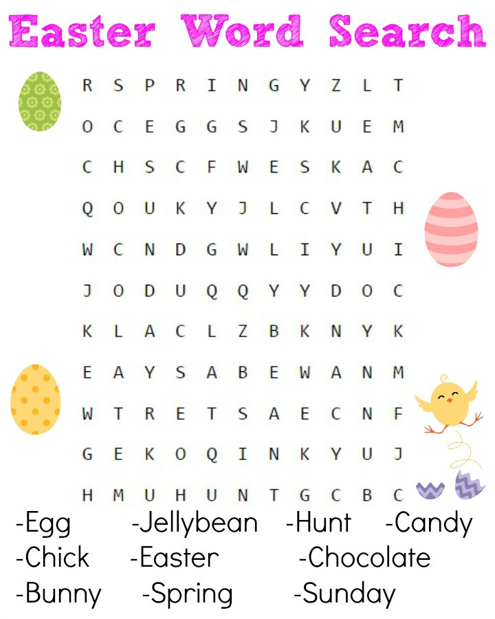 Easter Games And Activities
 FREE Printable Easter Games