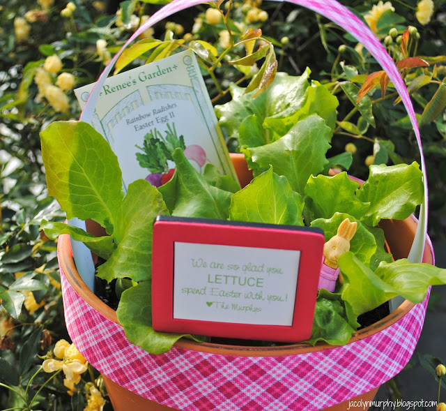Easter Hostess Gift Ideas
 Jac o lyn Murphy Will you "Lettuce" e over for Easter