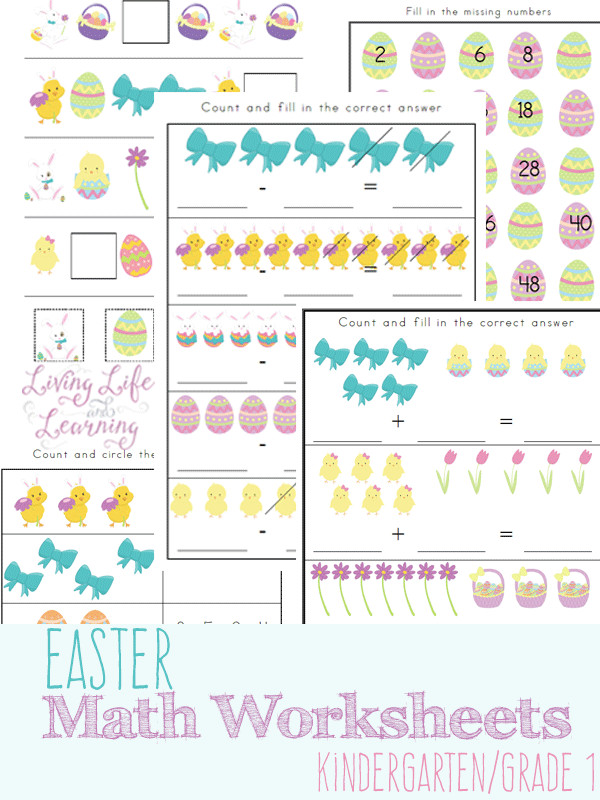 Easter Math Activities For Preschoolers
 Easter Math Worksheets for Kindergarten Blessed Beyond A