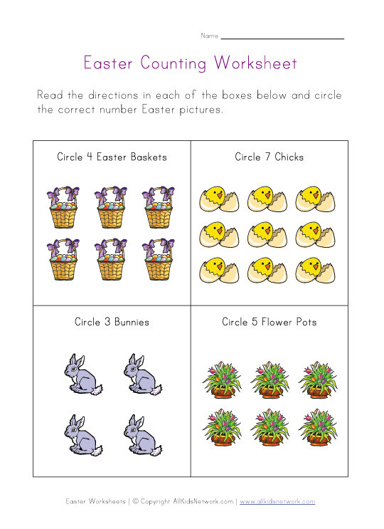 Easter Math Activities For Preschoolers
 Easter Worksheets