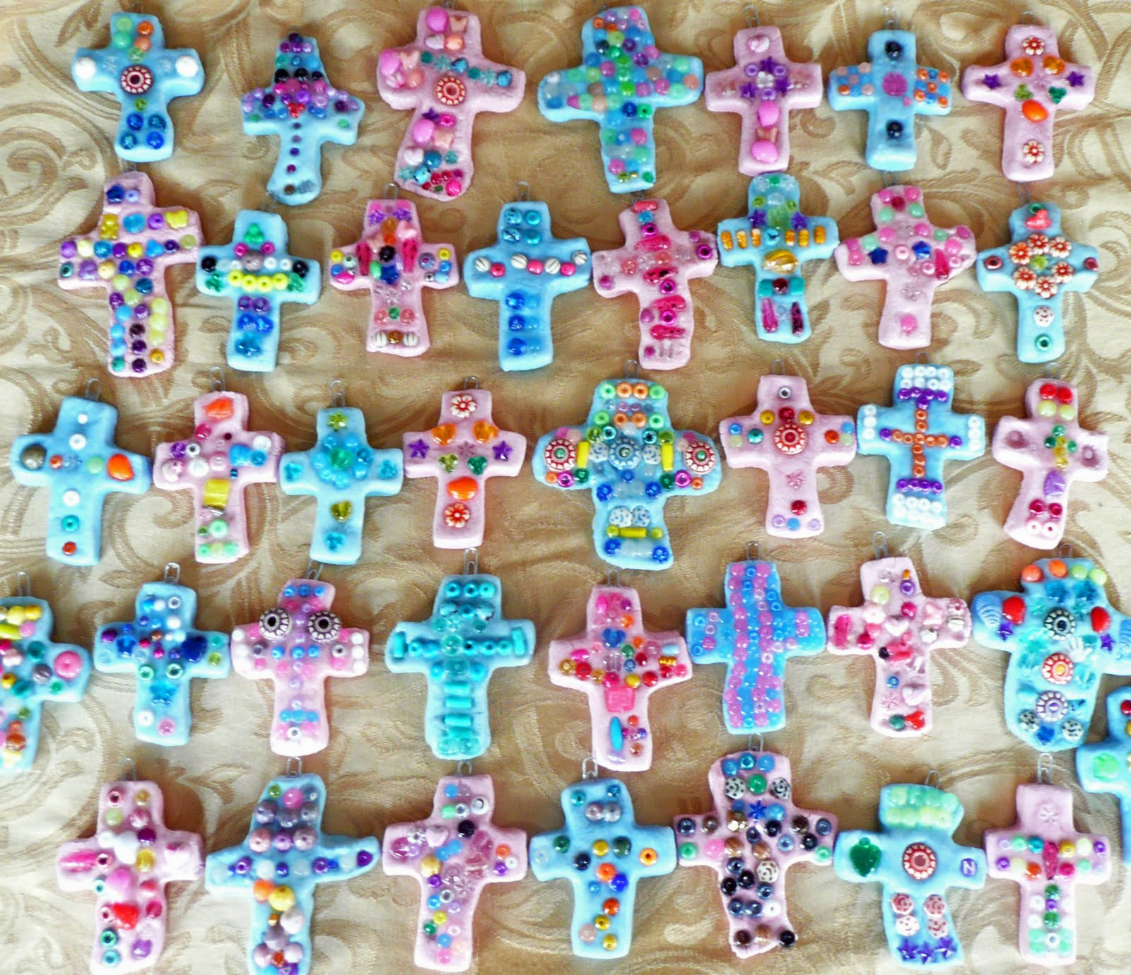 Easter Religious Crafts
 that artist woman Bead and Clay Crosses