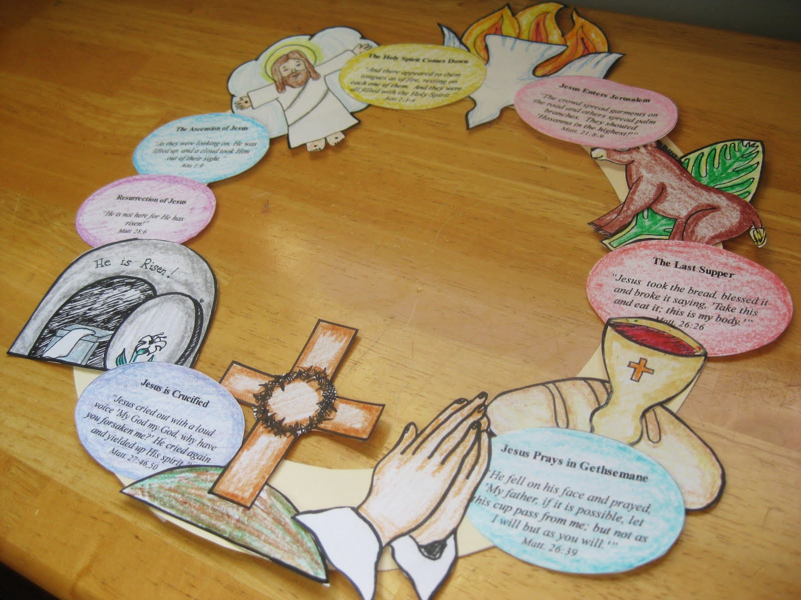 Easter Religious Crafts
 wee little miracles Make an Easter Story Wreath free