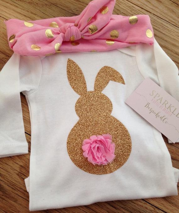 Easter Shirt Ideas
 Easter bunny shirt Baby girls easter outfit Easter shirt