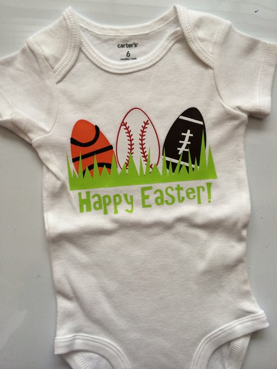 Easter Shirt Ideas
 Baby boy Toddler Boy Easter outfit Sports Easter egg easter