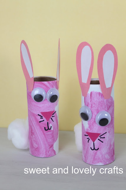 Easter Toilet Paper Roll Crafts
 sweet and lovely crafts toilet paper roll bunnies
