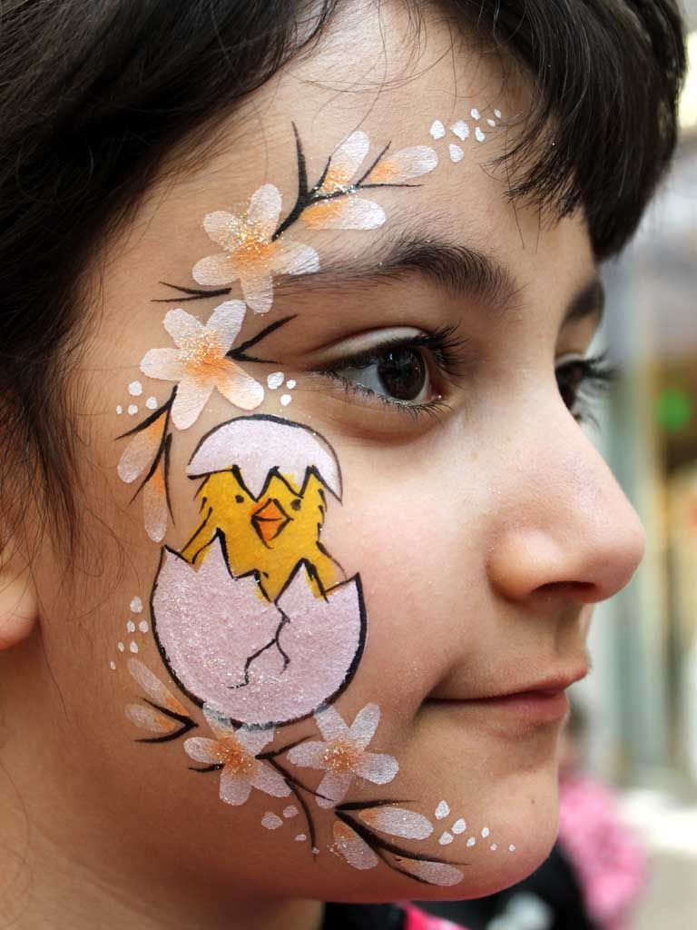 Easy Easter Face Painting Ideas
 really cute Easter design easter face paints
