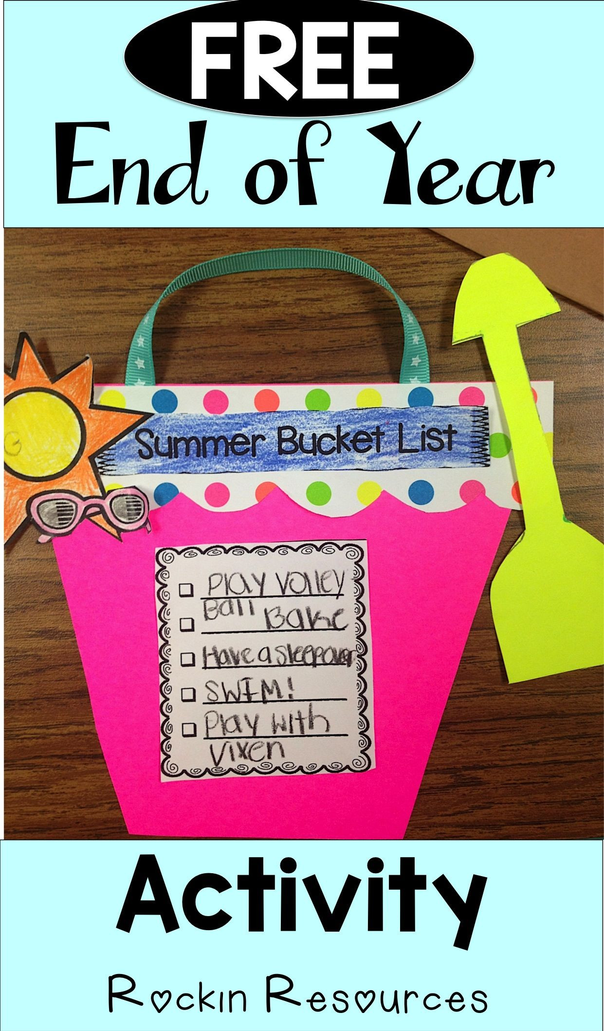 End Of Summer Crafts For Preschoolers
 Summer Bucket List Activity