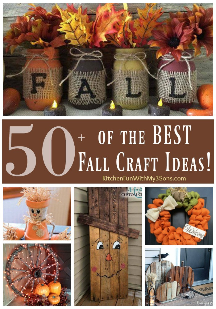 Fall Diy Decor
 Over 50 of the BEST DIY Fall Craft Ideas Kitchen Fun