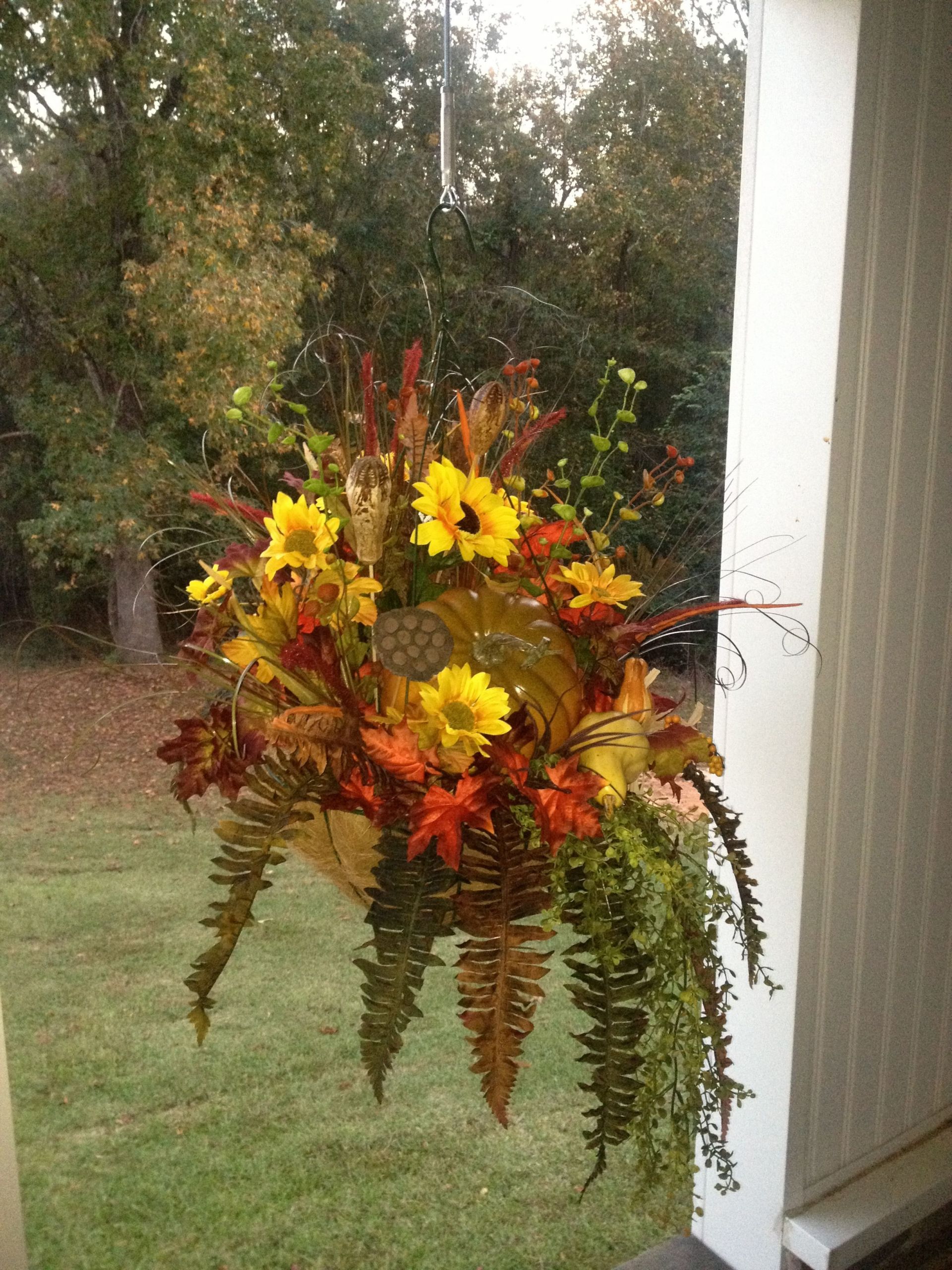 Fall Hanging Basket Ideas
 Beautiful fall hanging basket For the Home