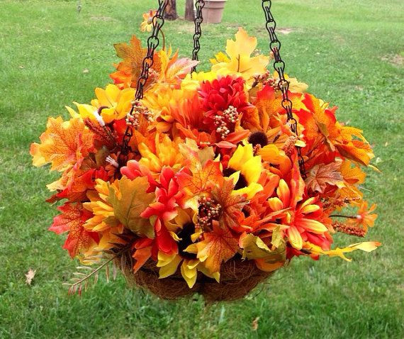 Fall Hanging Basket Ideas
 Fall Hanging Basket by karlajophoto on Etsy