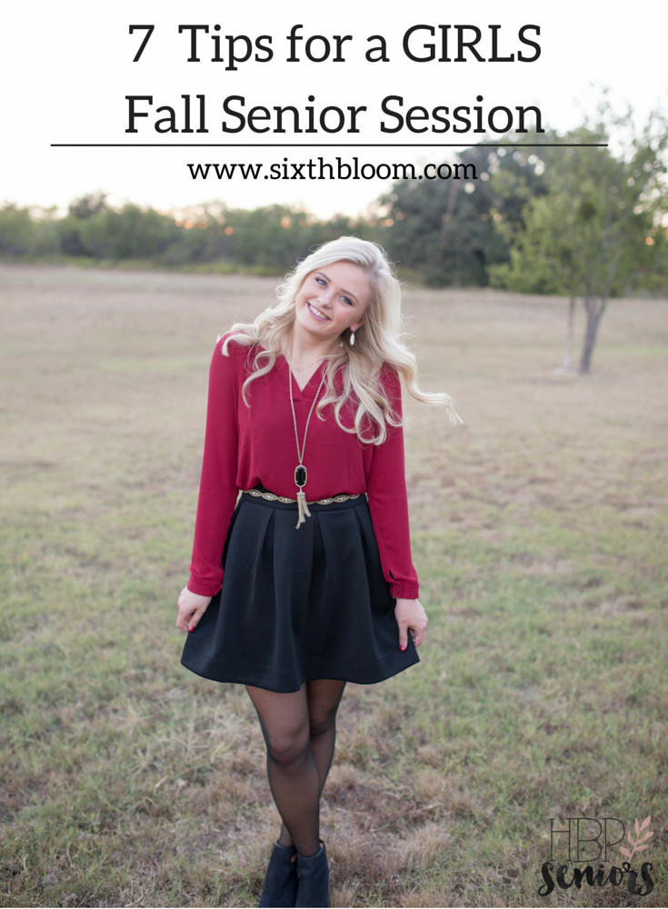 Fall Senior Picture Outfit Ideas
 Fall Senior Girl Session Guide