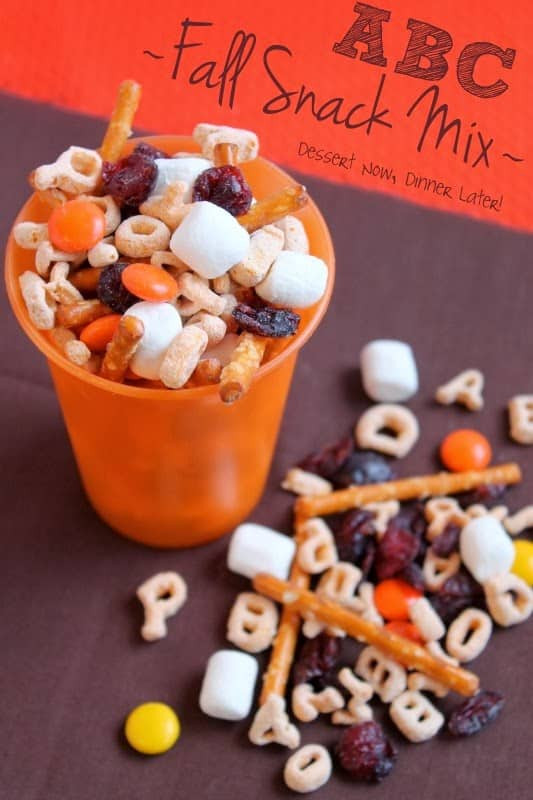 Fall Snacks Ideas
 ABC Fall Snack Mix Dessert Now Dinner Later