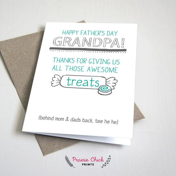 Fathers Day Ideas For Grandpa
 Happy Fathers Day Grandpa CARD Funny Teal and Grey 5x7