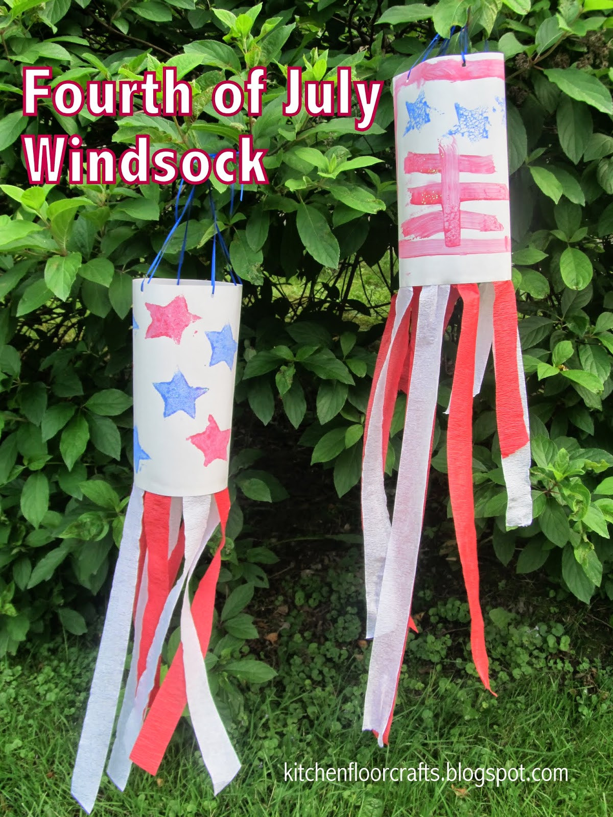 Fourth Of July Crafts
 Kitchen Floor Crafts Fourth of July Windsock