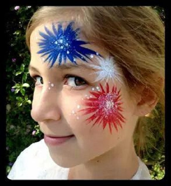 Fourth Of July Face Painting Ideas
 4th of July Party Ideas with the Blue Red and White Pride