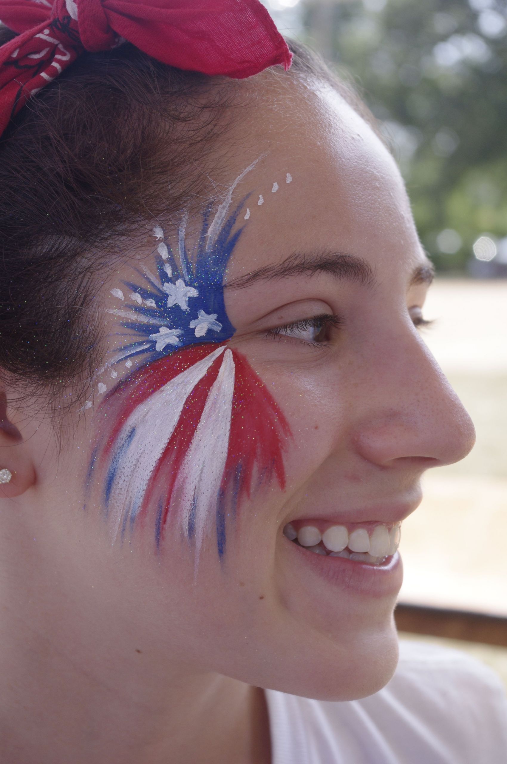 Fourth Of July Face Painting Ideas
 Patriotic Fourth of July American Flag Fireworks Face