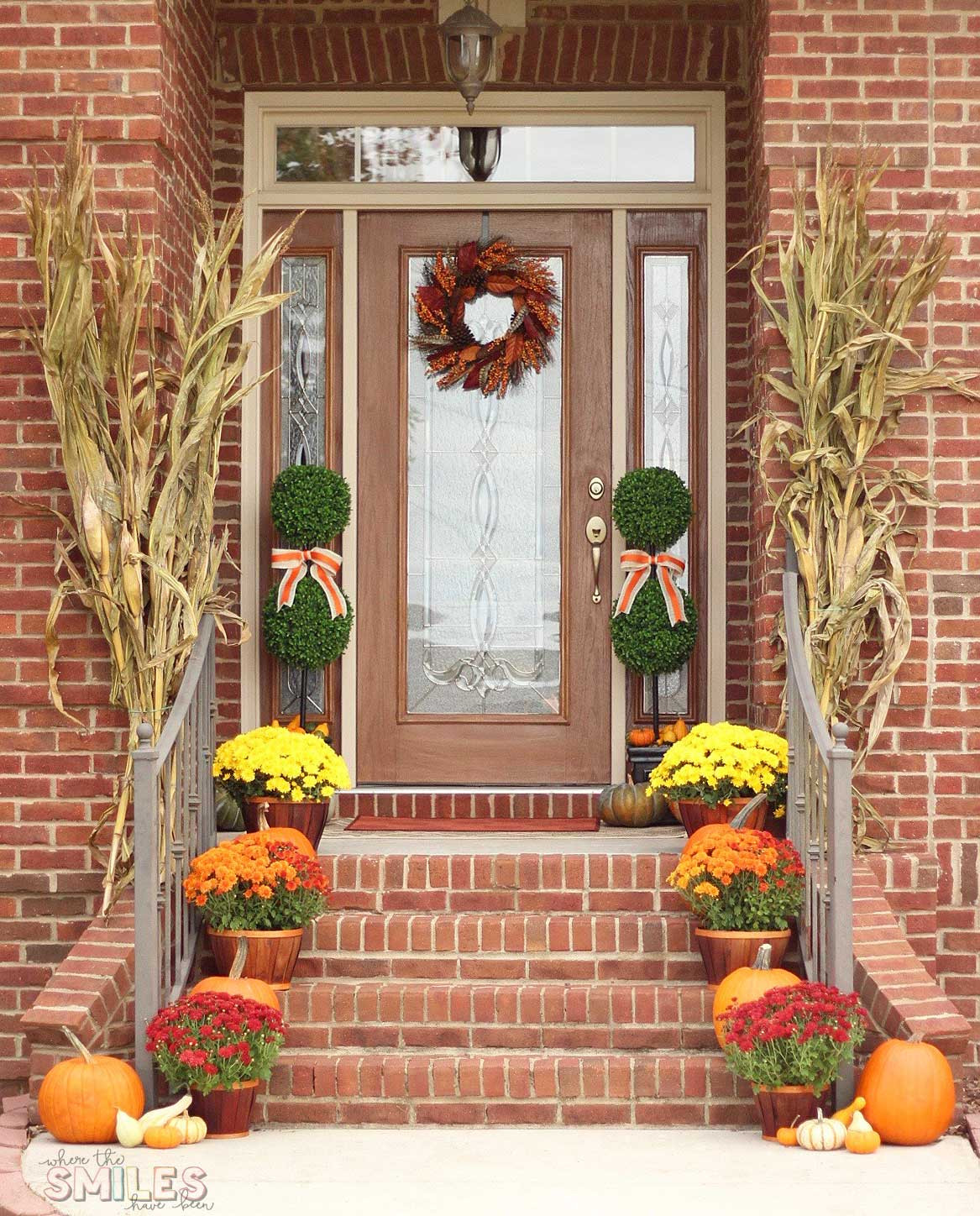 Front Porch Fall Decorating Ideas
 Fall Front Porch Decor Our Happy Harvest at Home