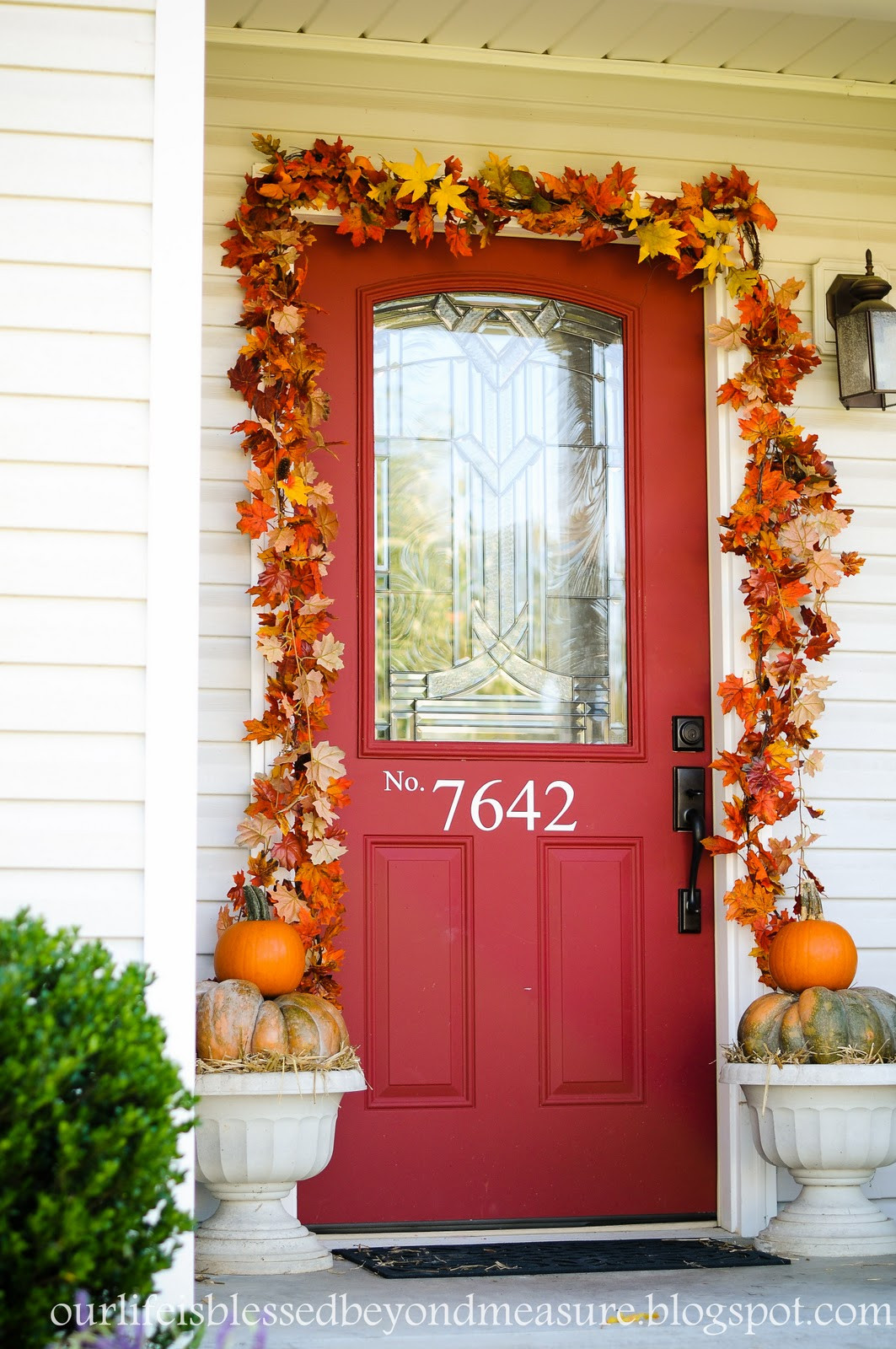 Front Porch Fall Decorating Ideas
 Blessed Beyond Measure My frugal Fall Front Porch