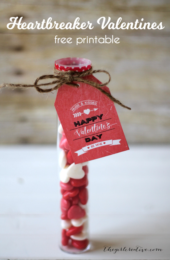 Great Ideas For Valentines Day
 Heartbreaker Valentines with Free Printable The Girl