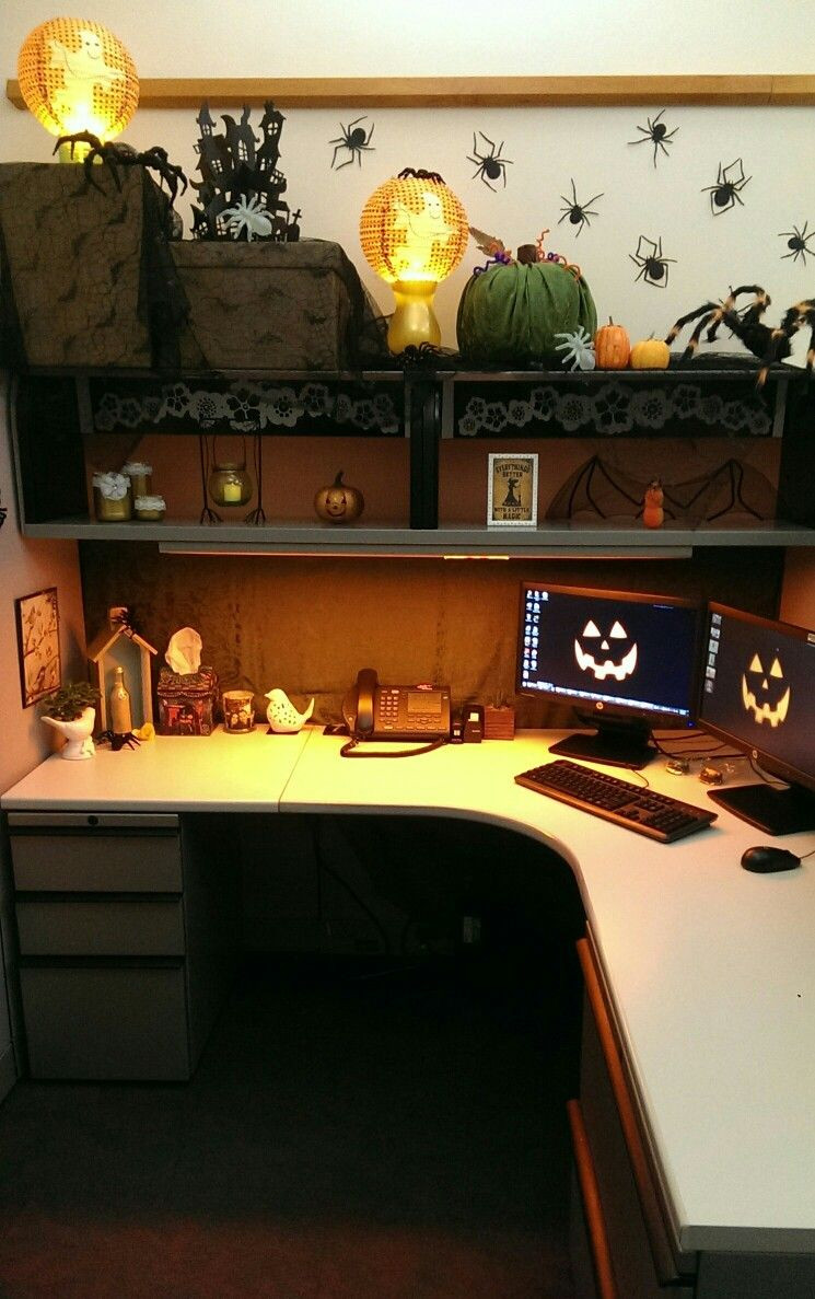 Halloween Cubicle Decorating Ideas
 Halloween cubicle decor … in 2019